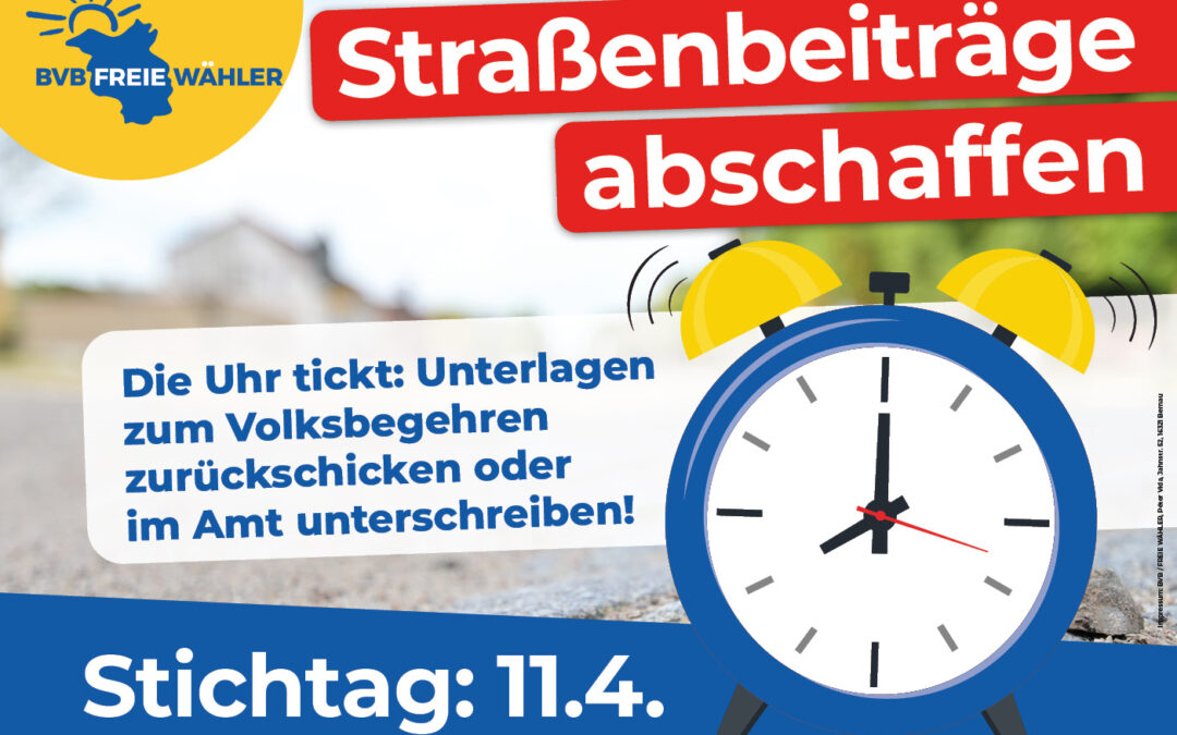 Volksbegehren „Sandpisten“ auf der Zielgeraden – BVB / FREIE WÄHLER mit Demo vor dem Landtag am 24.03.